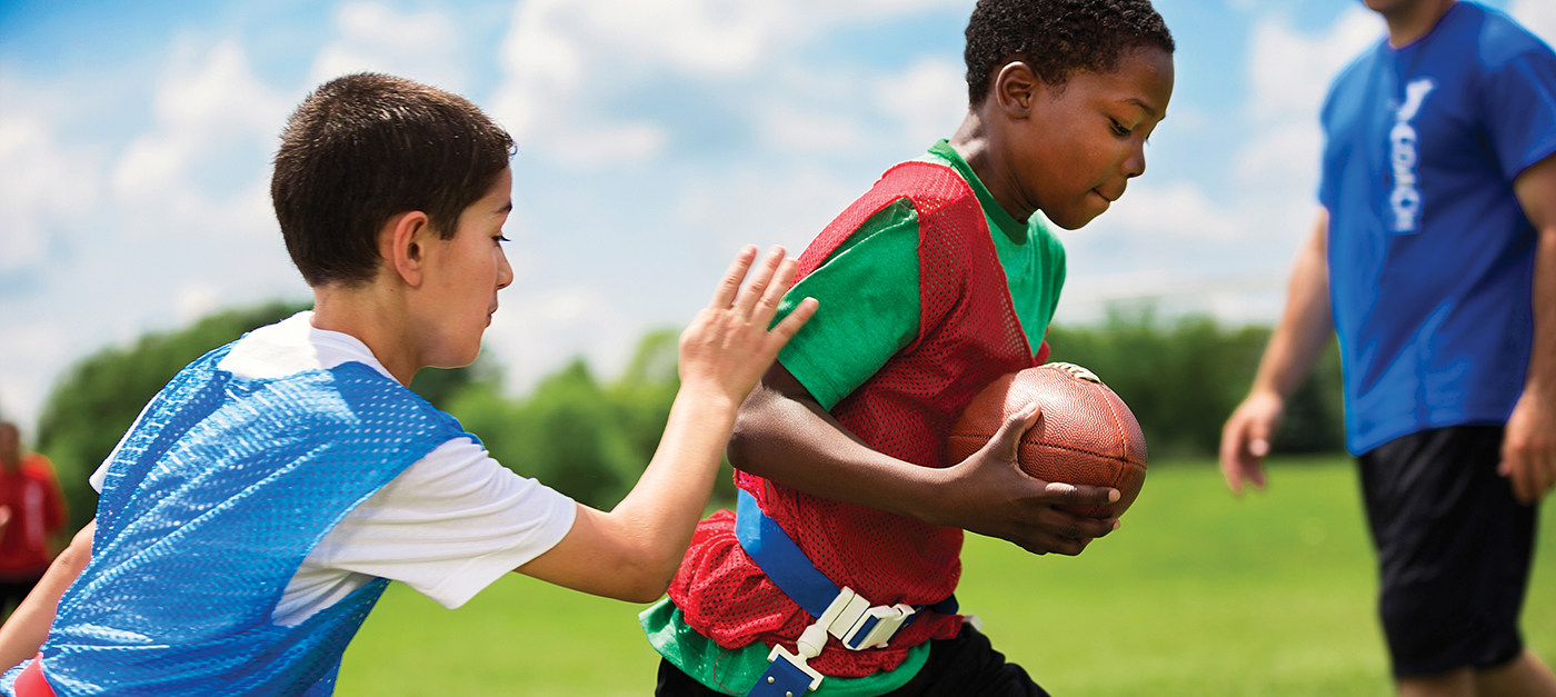 Children playing sports together