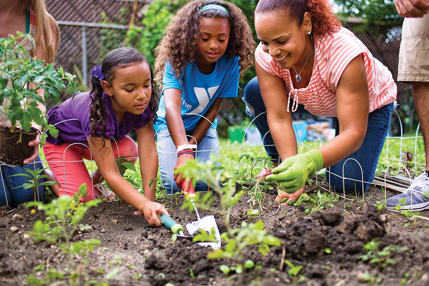 Family gardening at the YMCA