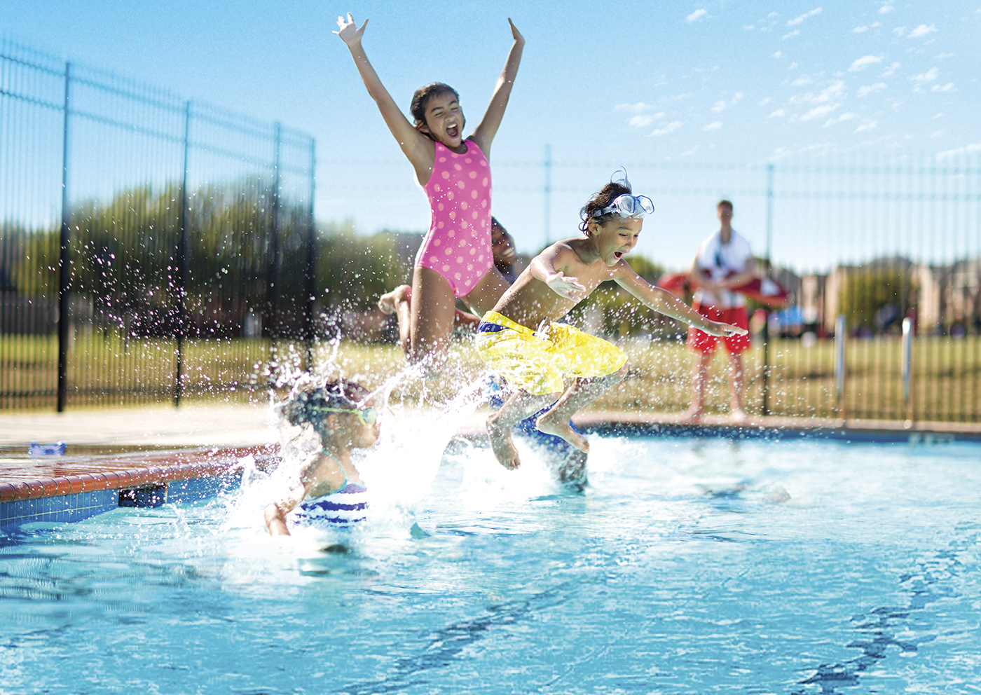 Children swimming
