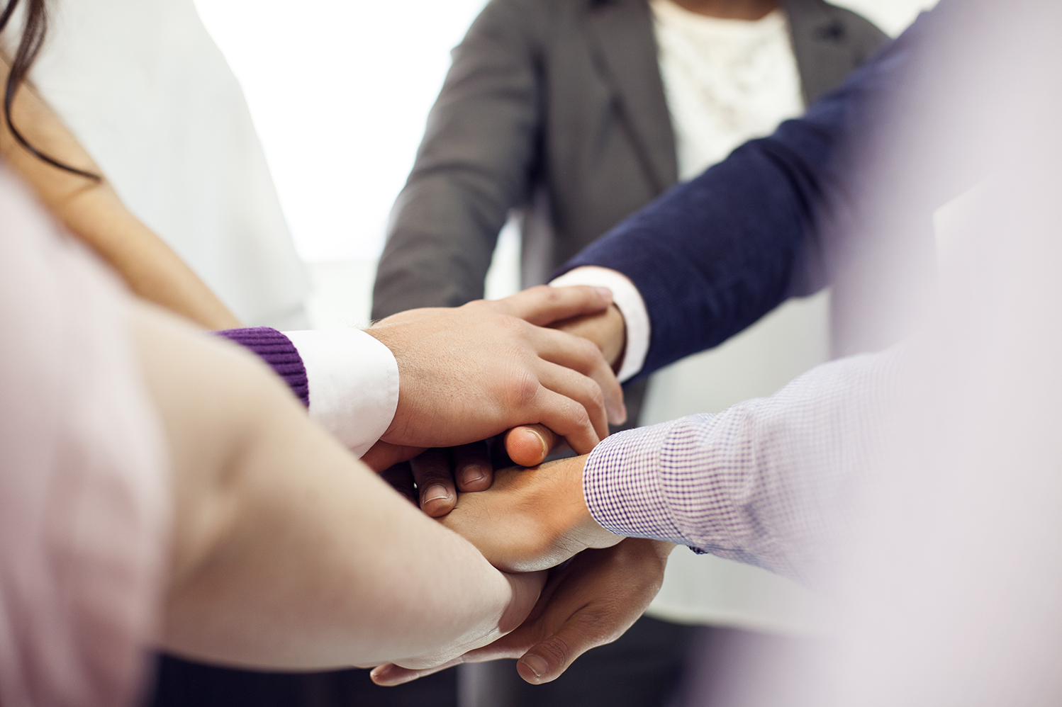 Group of people holding hands