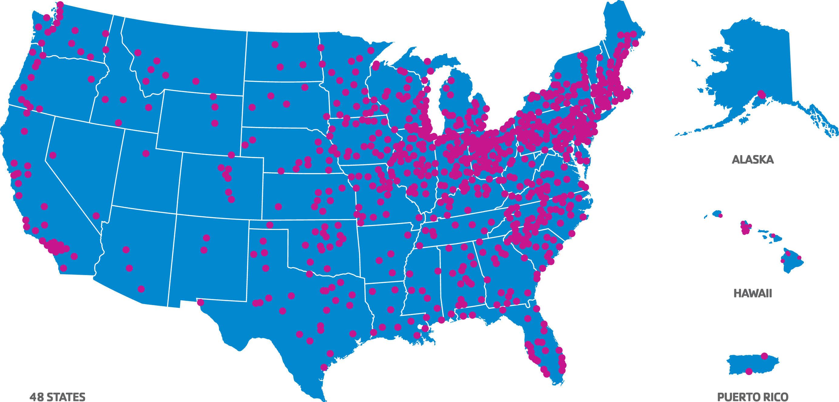 All of YMCA locations nationally