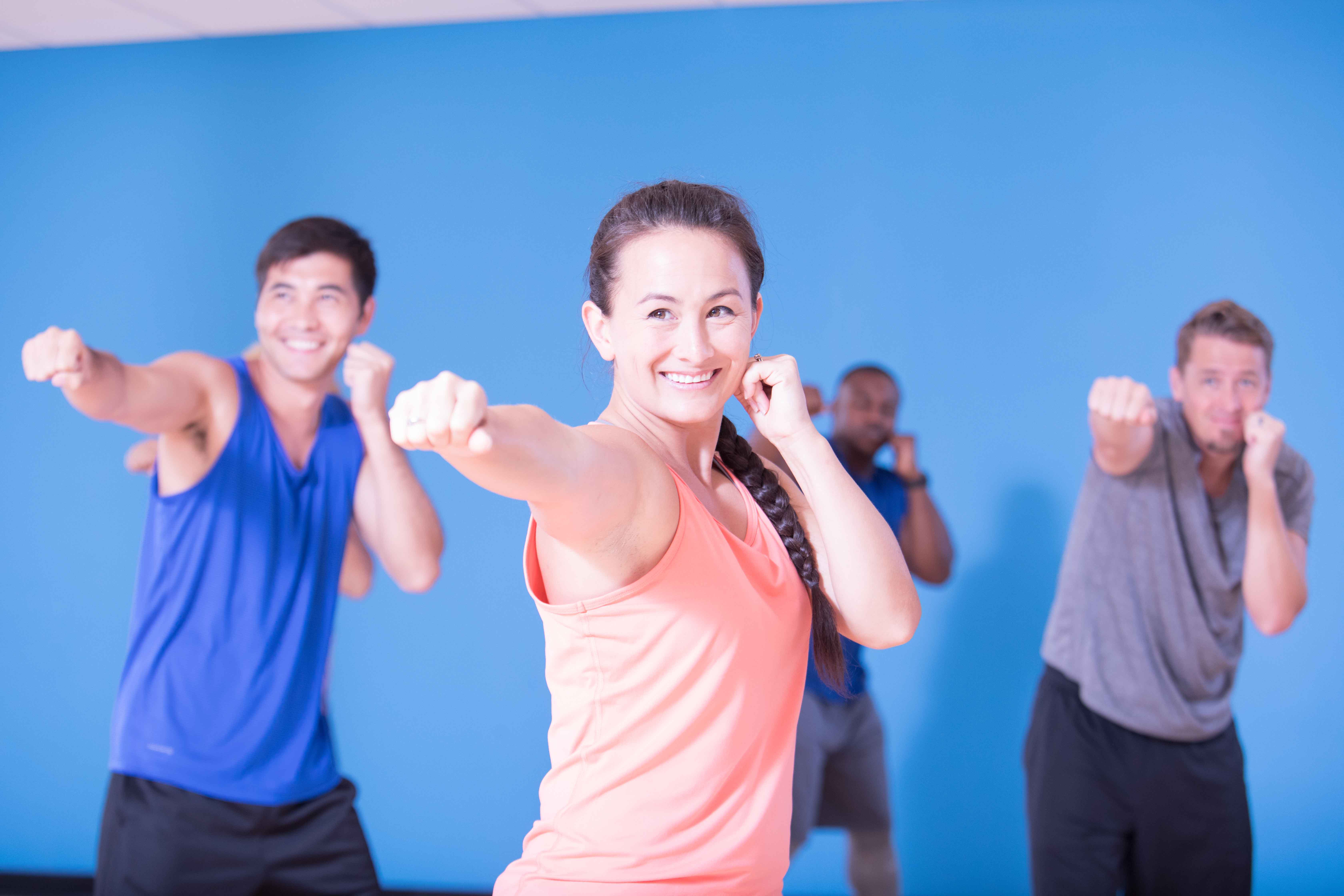 Members in a YMCA defense class