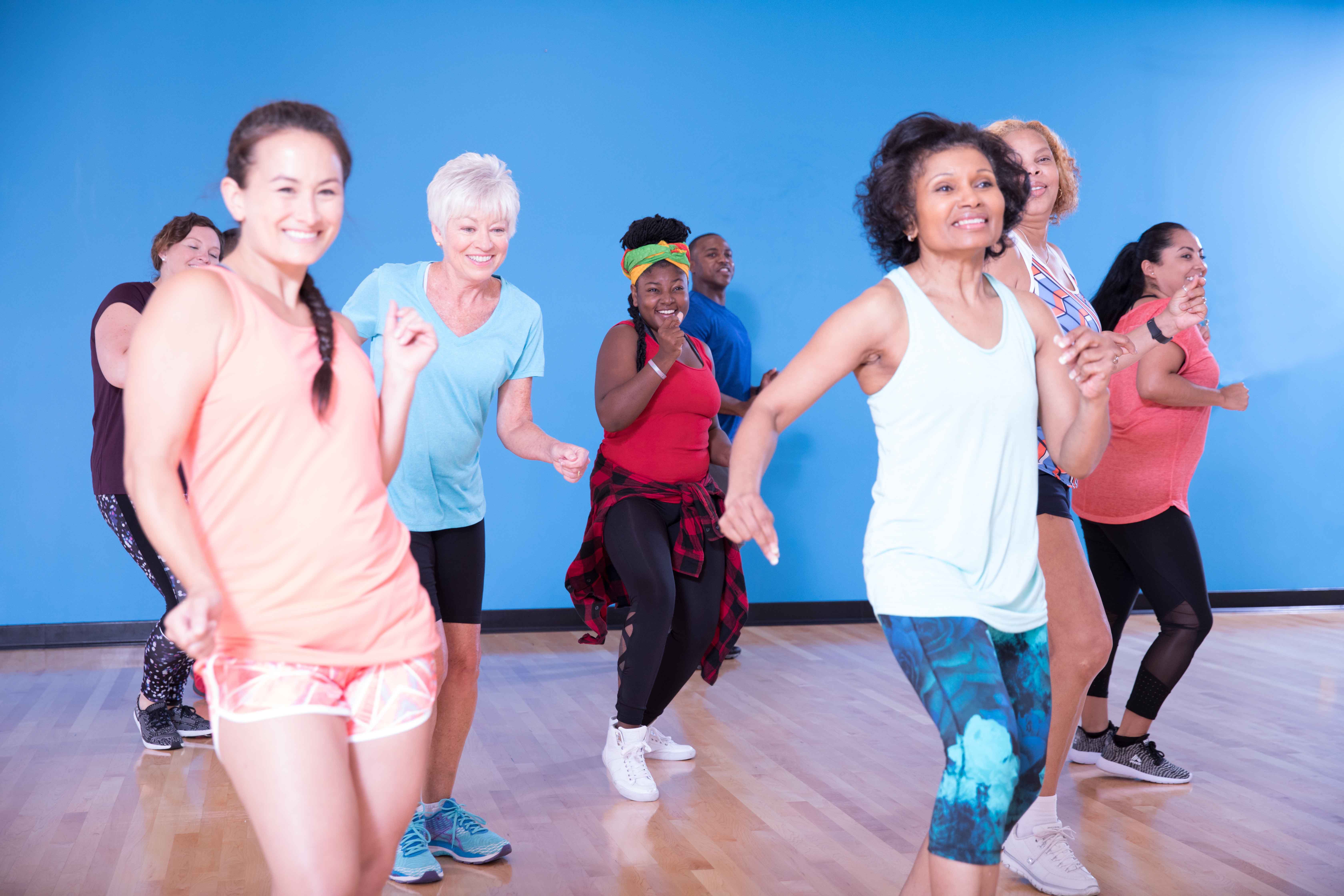 YMCA members in a Groove Together class