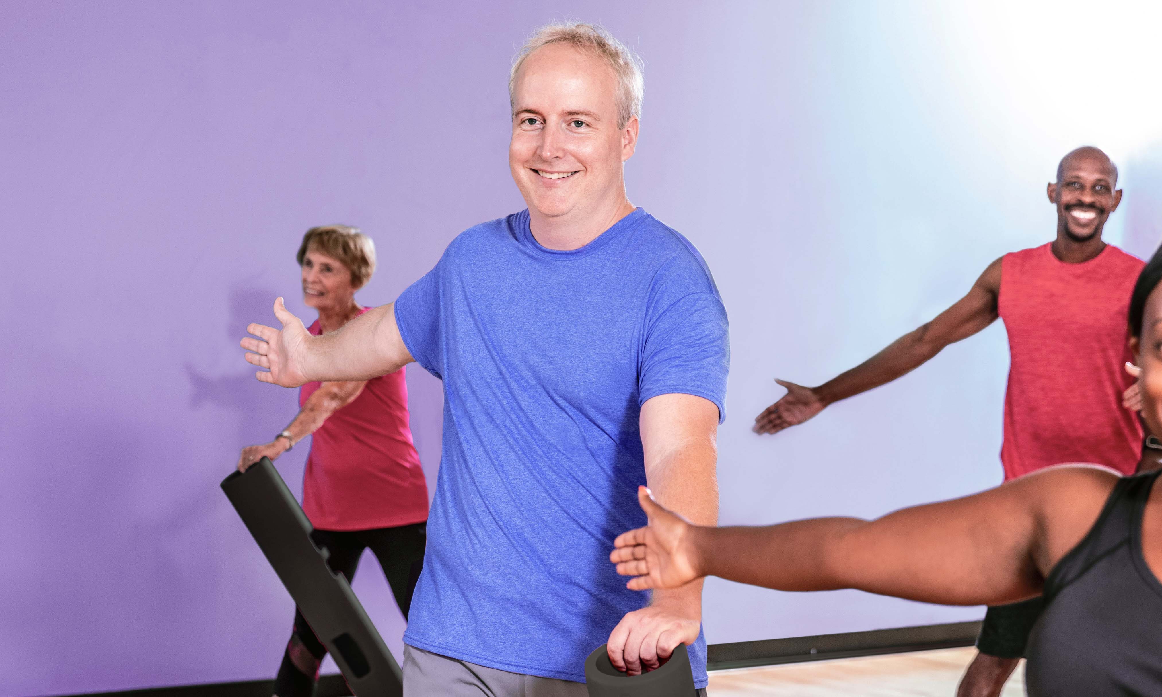 YMCA members in a Groove Together Class