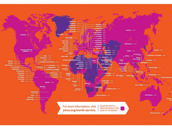 Global YMCA Movement Map