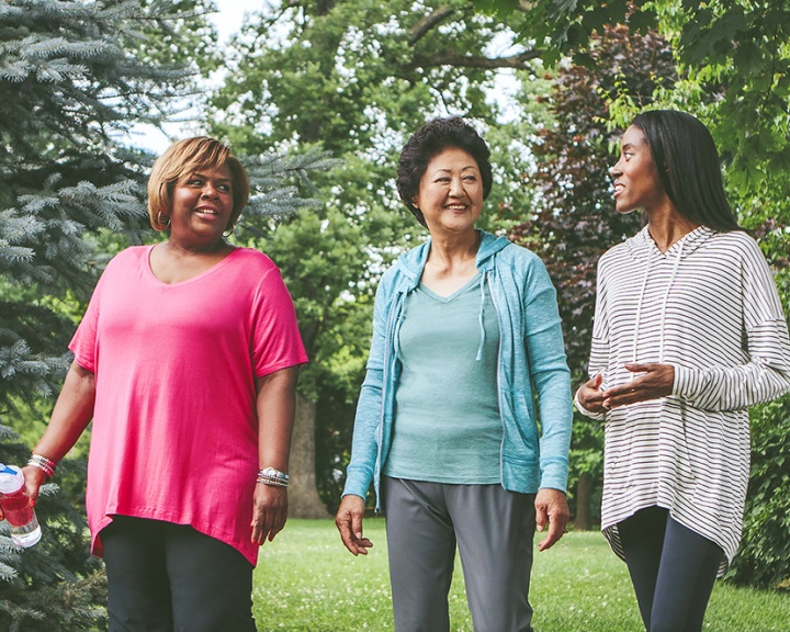 Three woman walking together - YMCA