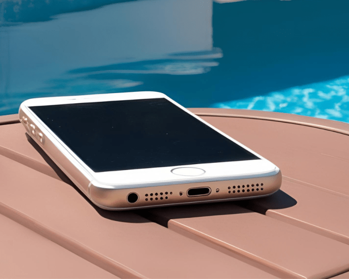 phone face down on table